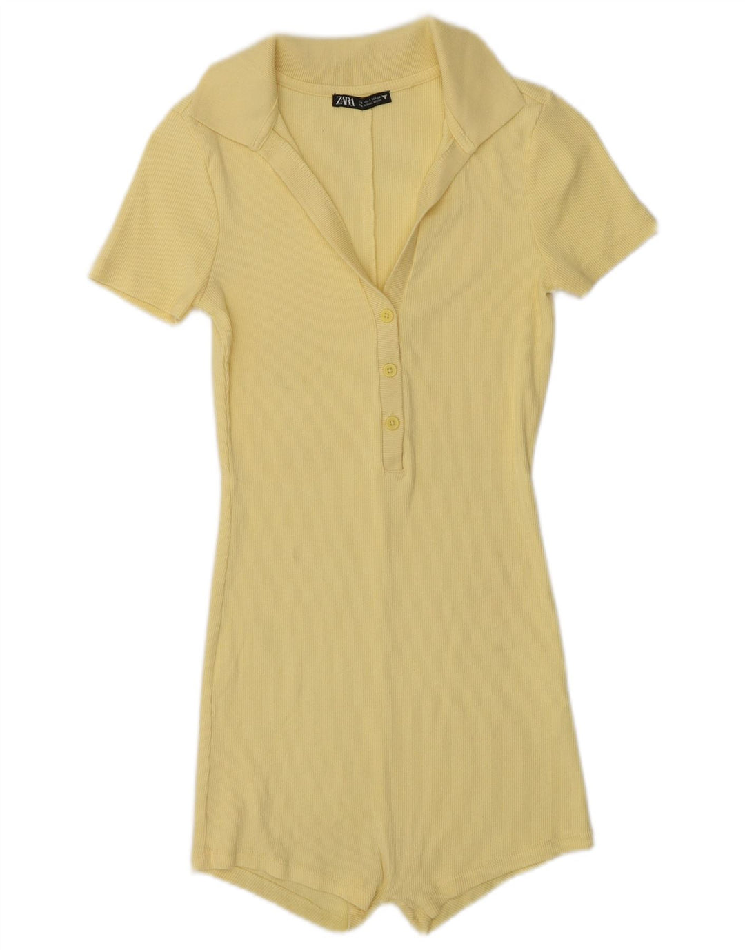 Zara γυναικείο κοντομάνικο Playsuit UK 8 Small Yellow