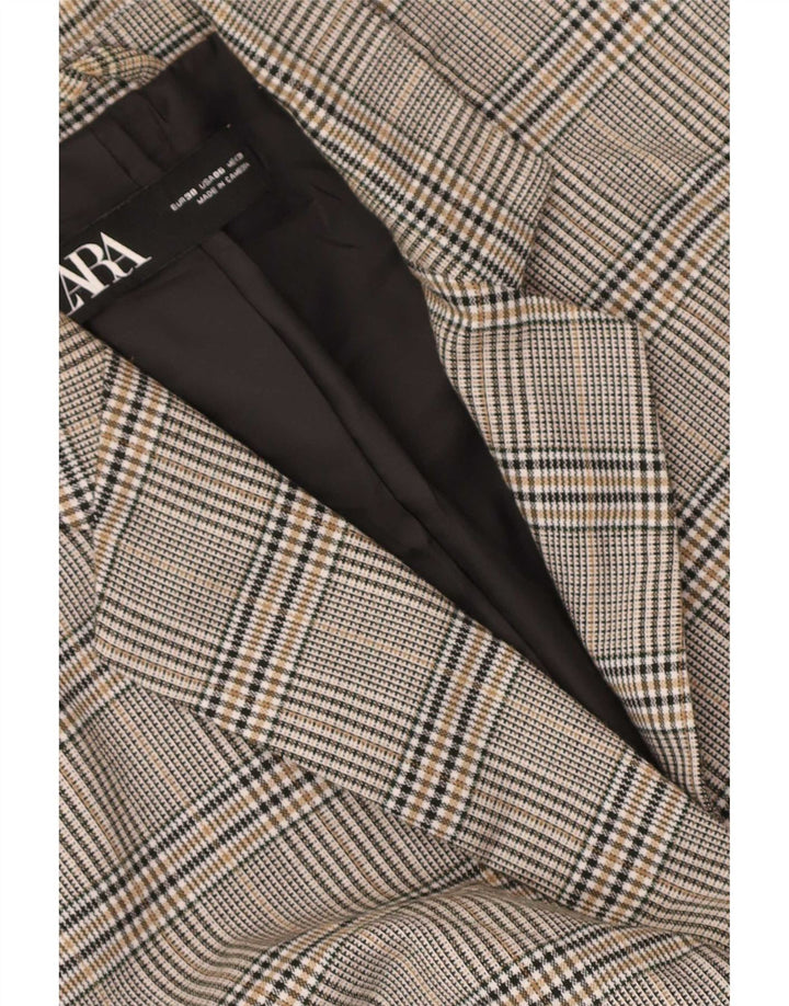Zara Γυναικείο μπουφάν σακάκι με 1 κουμπί EU 38 Small Grey Houndstooth