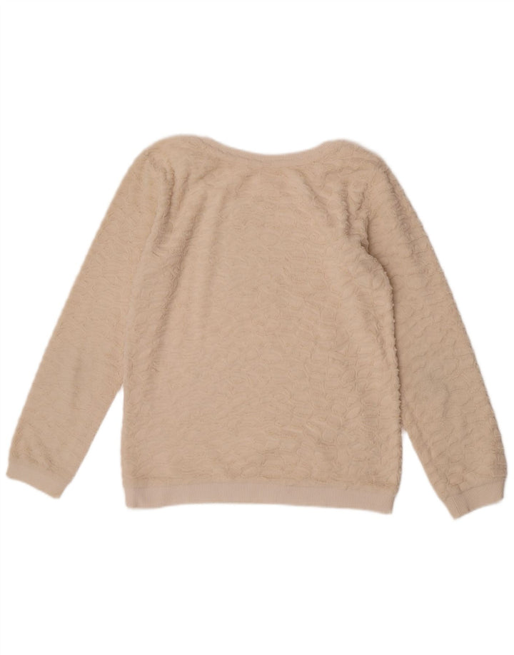 Zara Γυναικείο Fleece Jumper UK 12 Medium Off White Πολυεστέρας