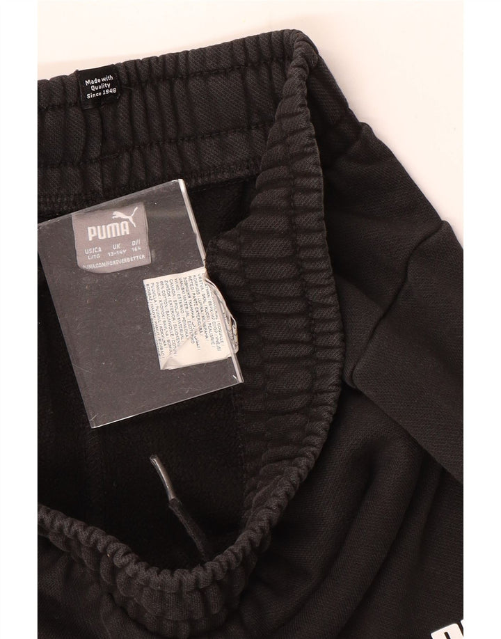 Παντελόνι αθλητικής φόρμας PUMA Boys Joggers 13-14 ετών Μαύρο βαμβακερό