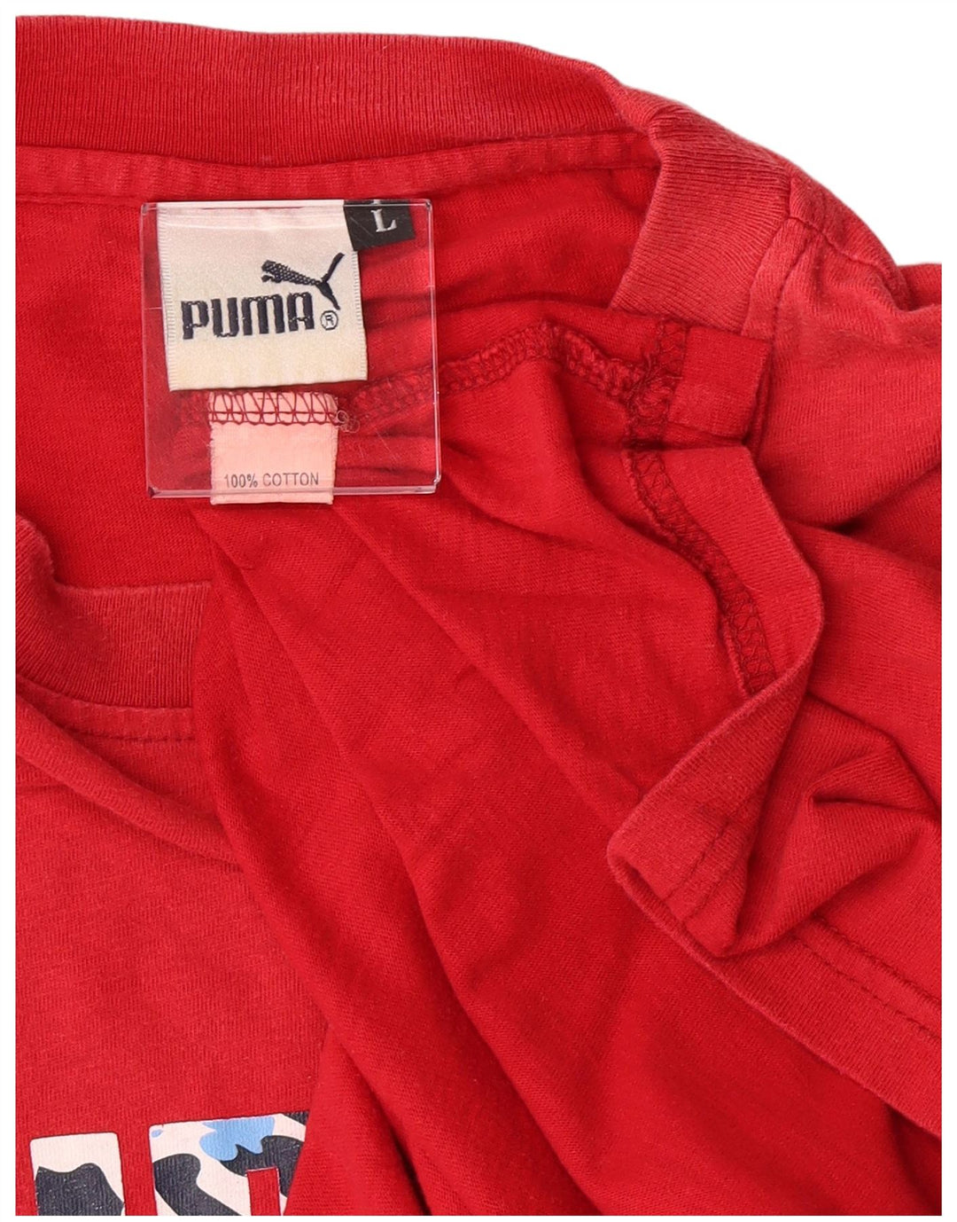 Ανδρικό γραφικό T-Shirt Puma Top μεγάλο κόκκινο βαμβακερό