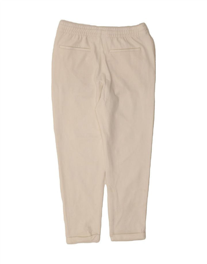 ZARA Womens Tracksuit Trousers UK 14 Medium  White Polyester Vintage Zara and Second-Hand Zara from Messina Hembry 