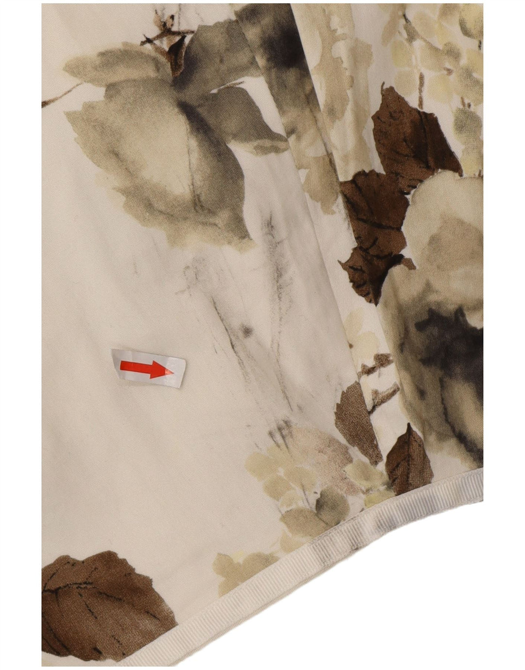 COAST Γυναικεία φούστα Α-γραμμής UK 10 Small W28 Λευκό φλοράλ βαμβακερό