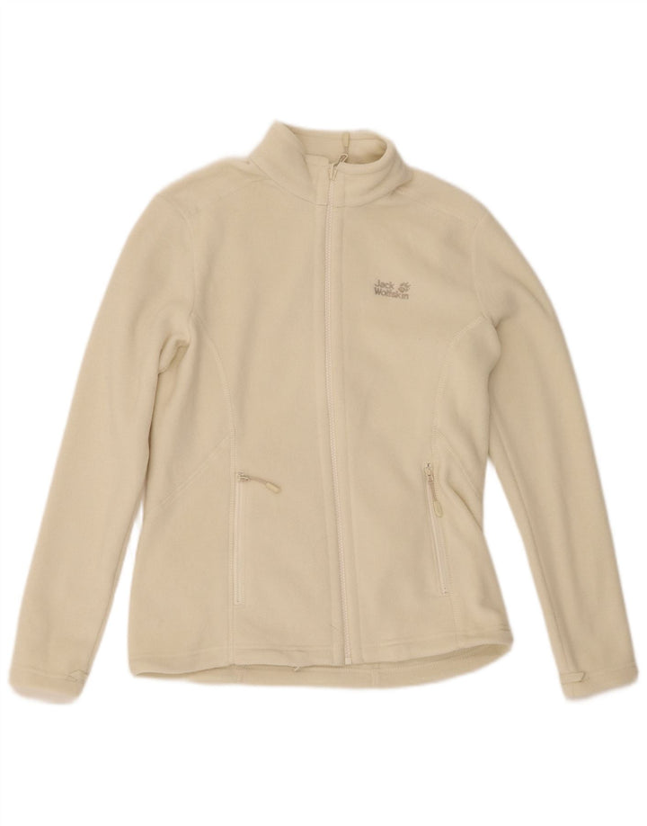 Jack Wolfskin γυναικείο φλις μπουφάν UK 8/10 Small Off White Polyester