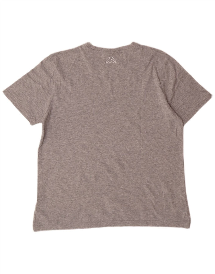 Ανδρικό γραφικό T-Shirt KAPPA Top Large Grey Flecked Cotton