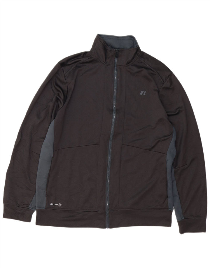 RUSSELL ATHLETIC Ανδρική φόρμα αθλητικής φόρμας Top Jacket UK 38/40 Medium Black