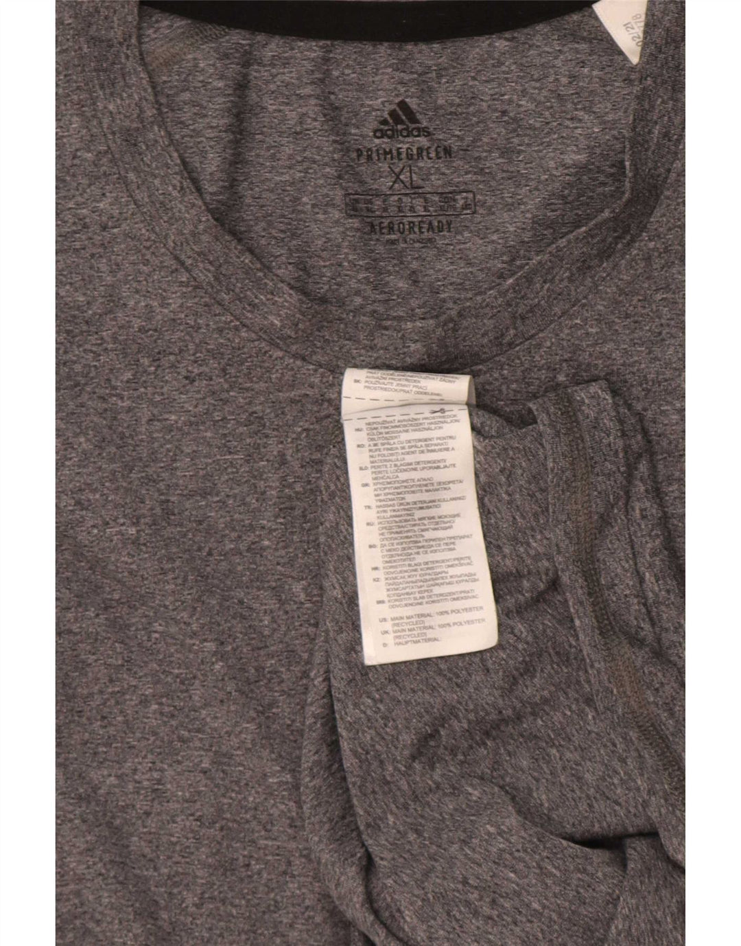 Adidas Ανδρικό T-Shirt Aeroready Τοπ XL με γκρι λείανση πολυεστέρα