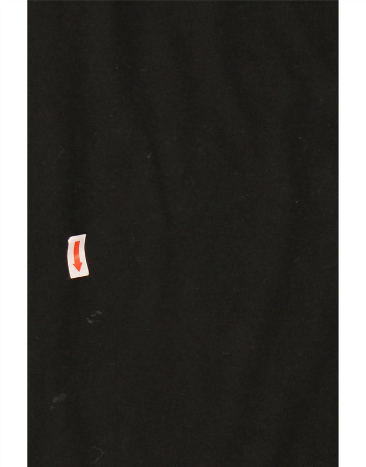 Ανδρικό τοπ Lacoste Μακρύ μανίκι νούμερο 5 Μεγάλο μαύρο βαμβακερό