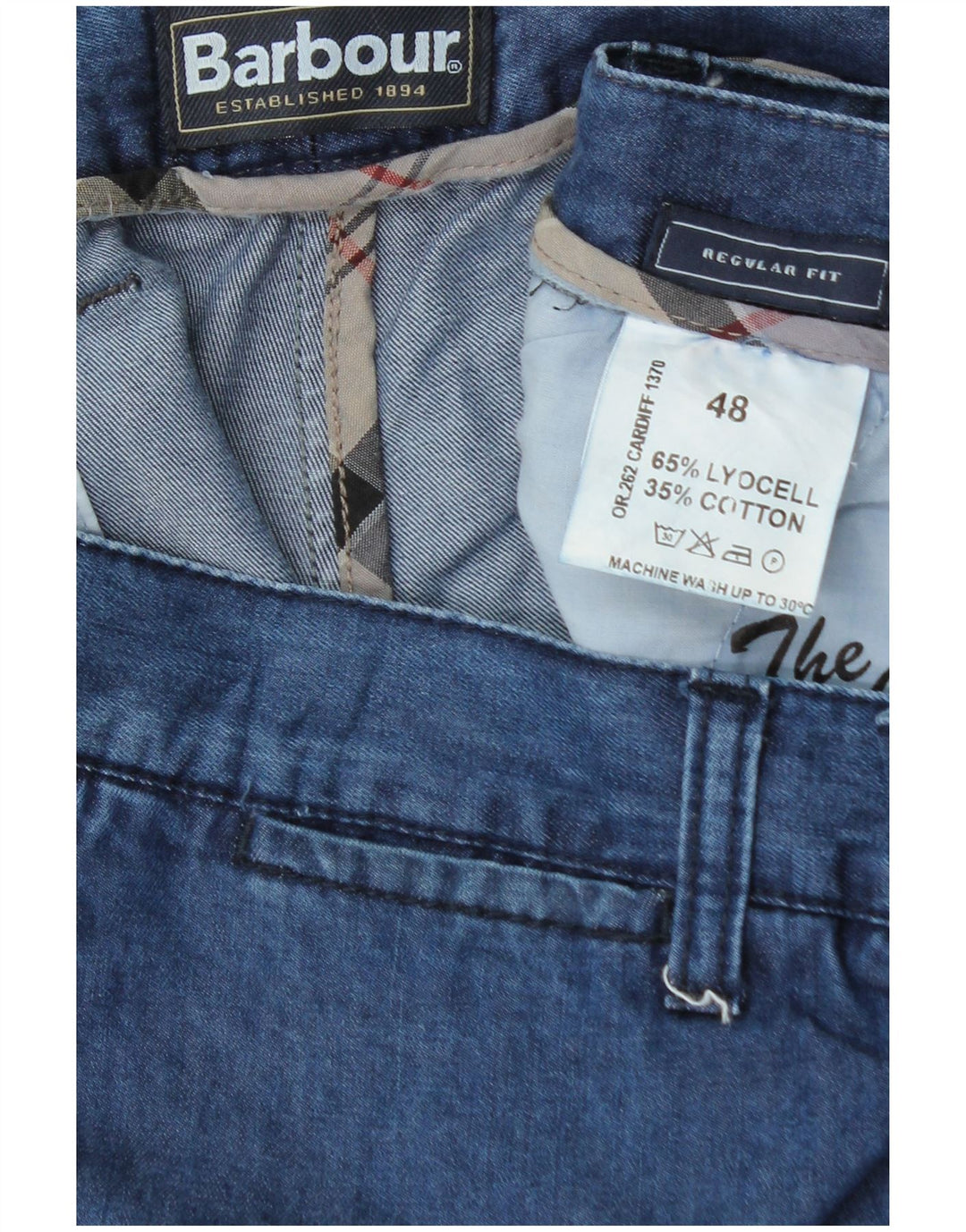 Γυναικείο τζιν Barbour Regular Fit XL W36 L27 Blue Lyocell