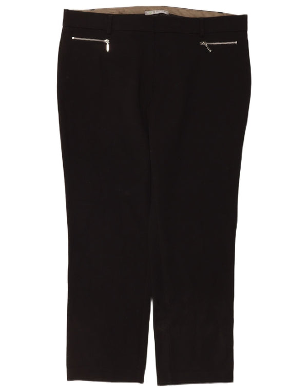 Marks & Spencer Γυναικείο ίσιο casual παντελόνι UK 18 XL W38 L28 μαύρο