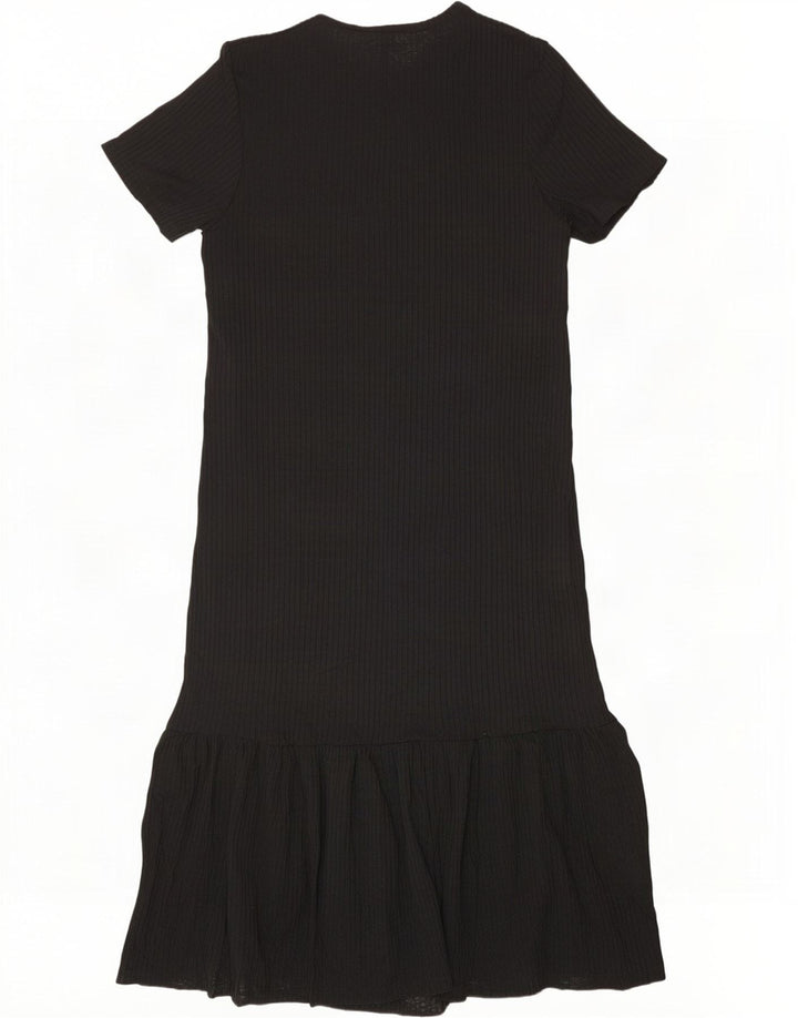 Zara Γυναικείο Maxi Φόρεμα UK 10 Small Black