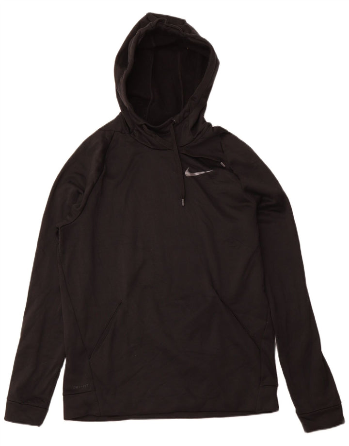 NIKE Ανδρικό Dri Fit Hoodie Jumper Μεσαίο μαύρο πολυεστέρα