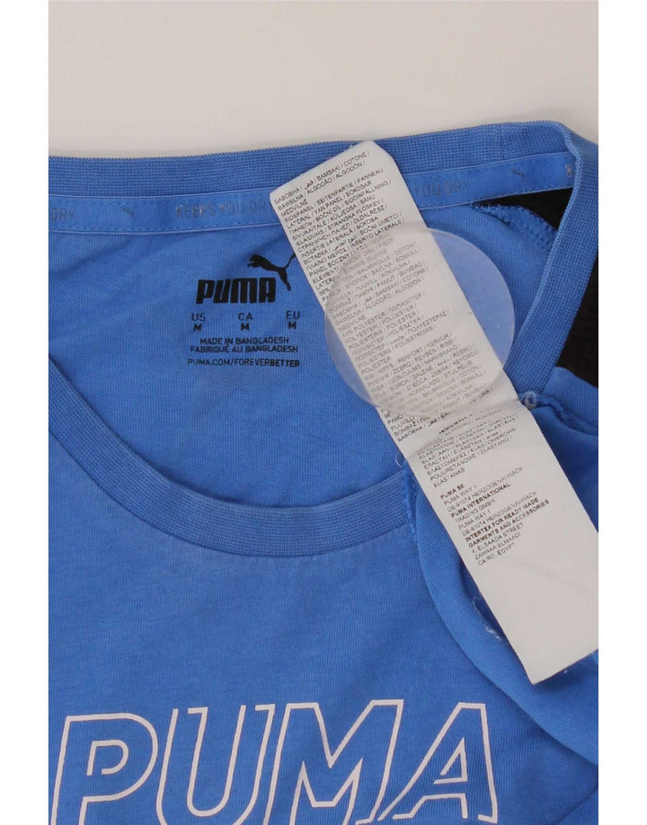 Ανδρικό γραφικό μπλουζάκι Puma Μπλουζάκι από βαμβακερό μεσαίο μπλε χρώμα