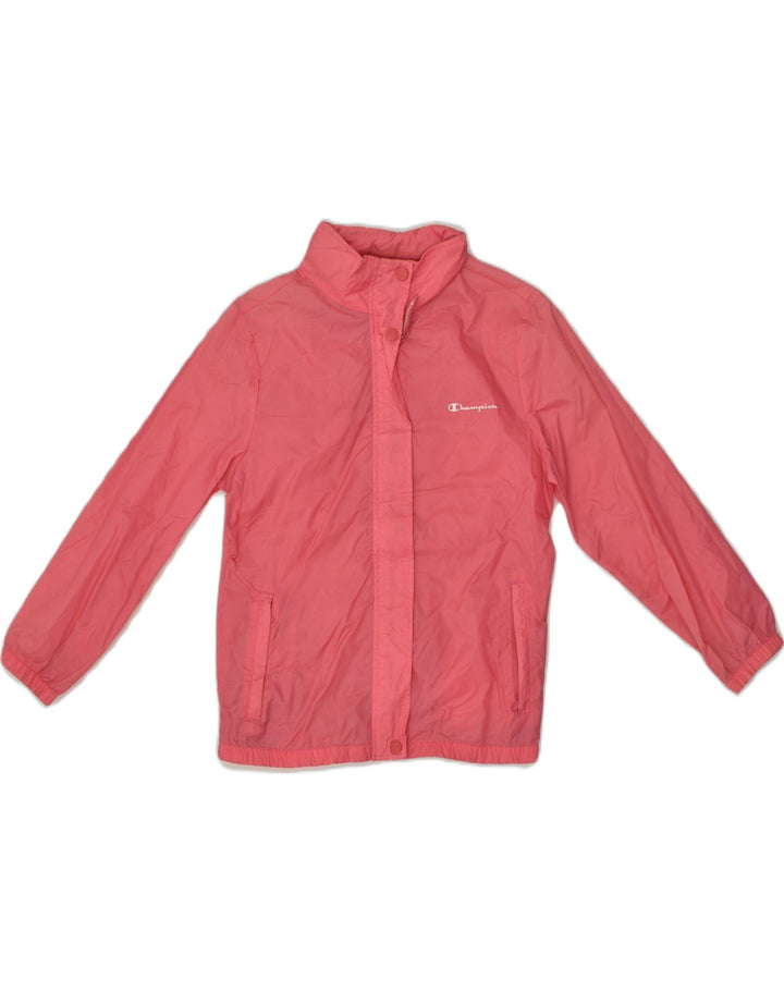 CHAMPION Girls Hooded Rain Jacket 9-10 Years Medium Pink | Vintage Champion | Thrift | Second-Hand Champion | Used Clothing | Messina Hembry 