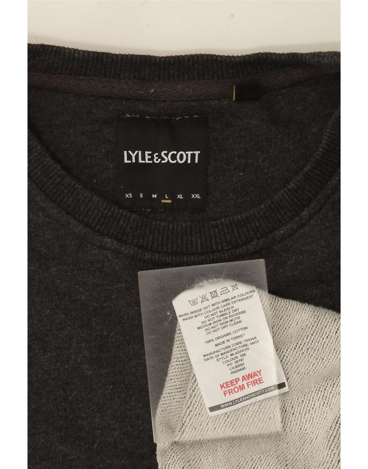 Ανδρικό φούτερ Lyle & Scott Jumper μεγάλο γκρι βαμβακερό