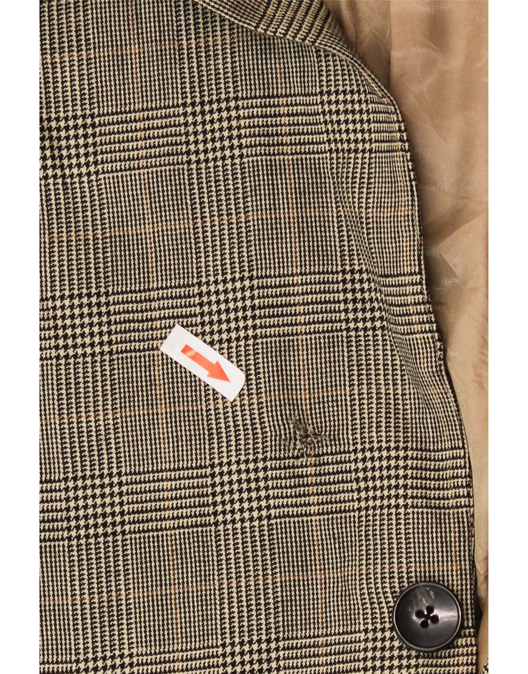 Polo Ralph Lauren Ανδρικό σακάκι 2 κουμπιών UK 44 2XL Beige Houndstooth