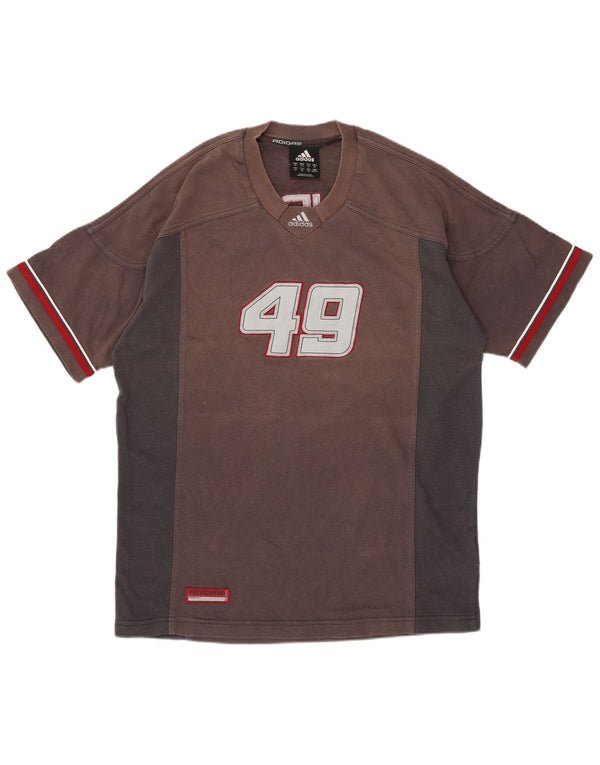 Ανδρικό γραφικό μπλουζάκι ADIDAS Top XS Γκρι χρώματος βαμβακερό