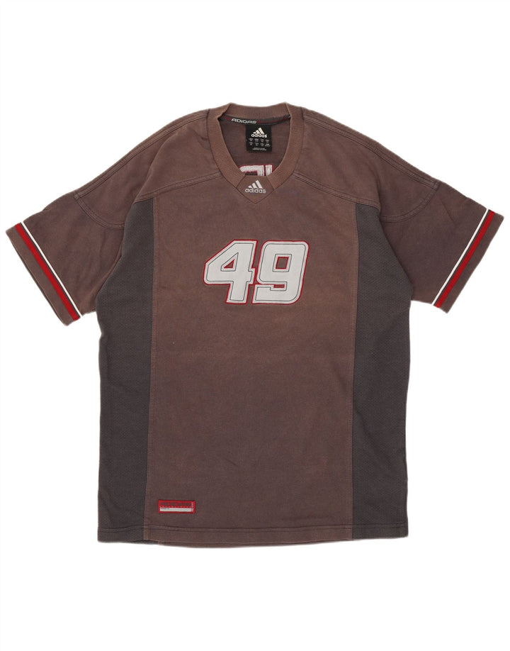 Ανδρικό γραφικό μπλουζάκι ADIDAS Top XS Γκρι χρώματος βαμβακερό