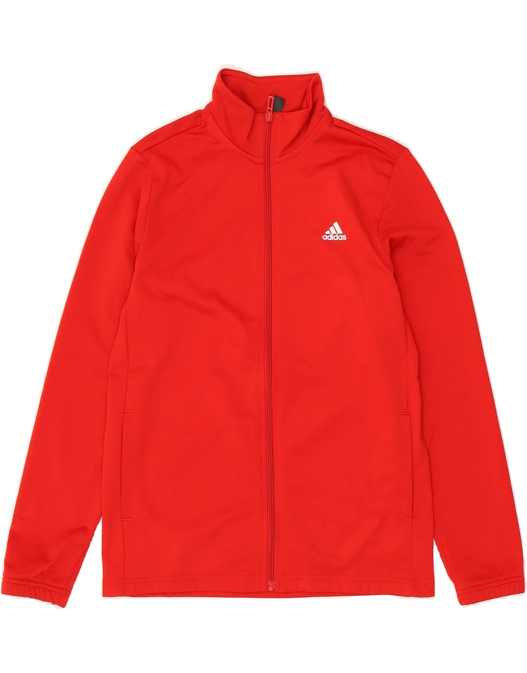 ADIDAS Boys Graphic Tracksuit Top Jacket 13-14 Years Red Polyester Vintage Adidas and Second-Hand Adidas from Messina Hembry 
