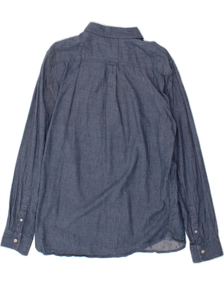 VANS Mens Shirt Large Blue Spotted Cotton Vintage Vans and Second-Hand Vans from Messina Hembry 