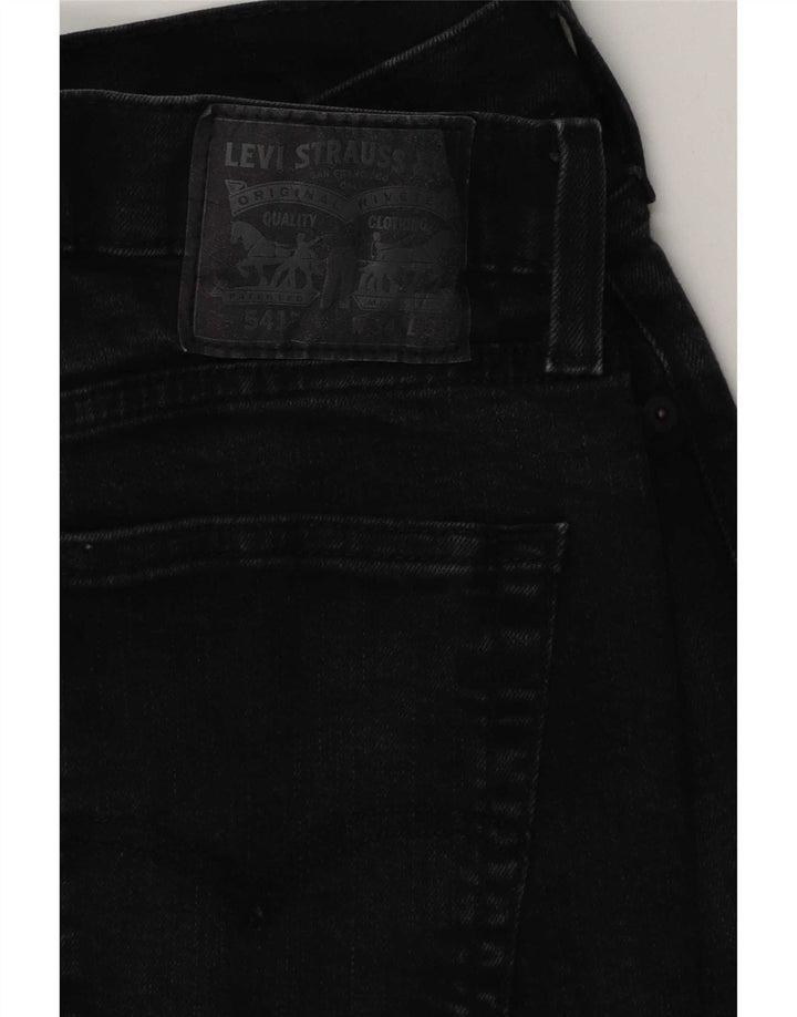 Levi's Mens 541 Tapered Jeans W34 L32 Μαύρο βαμβακερό