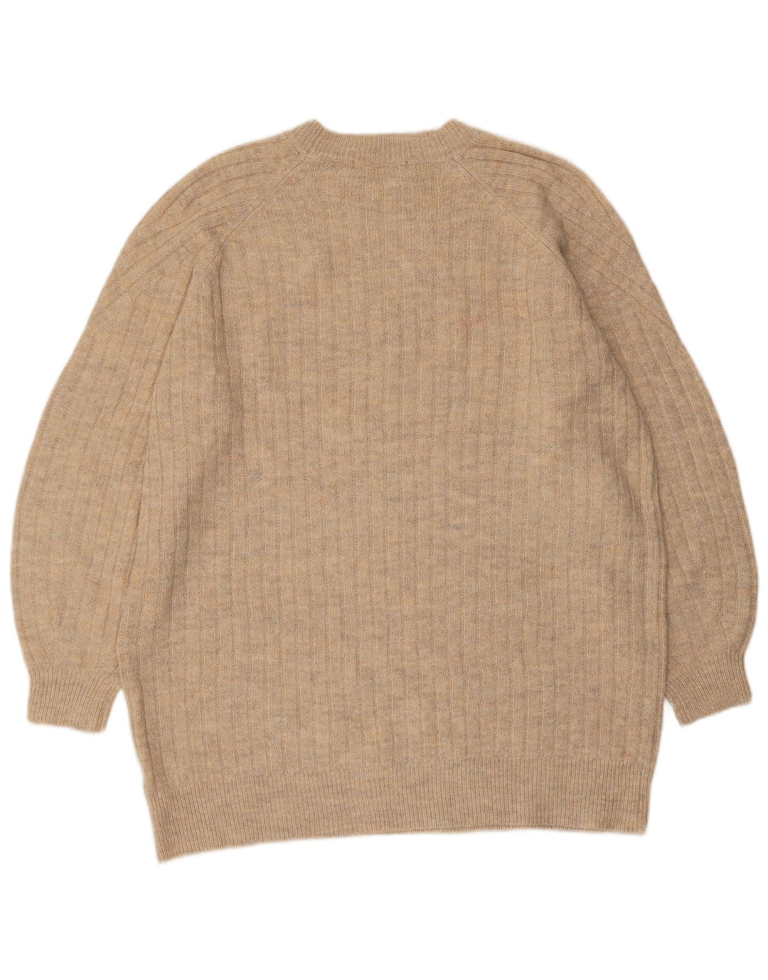 MARKS & SPENCER Γυναικείο πουλόβερ με λαιμόκοψη UK 14 Medium Beige