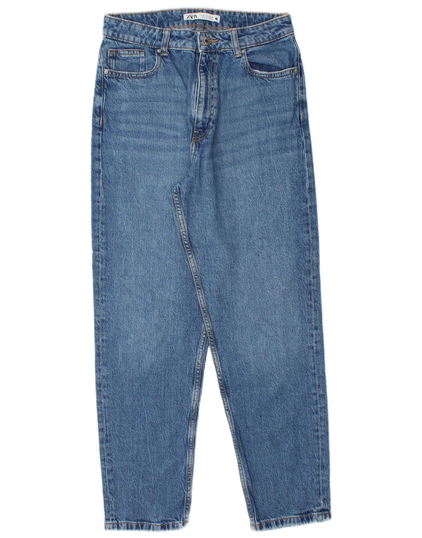 ZARA Γυναικείο ψηλόμεσο τζιν EU 38 Small W28 L28 Blue