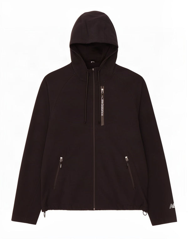 New Balance Ανδρική αθλητική φόρμα με κουκούλα Top Jacket Large Black Polyester