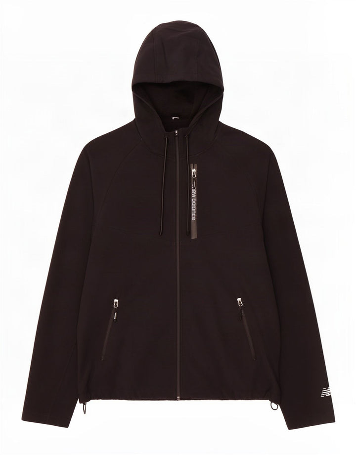 New Balance Ανδρική αθλητική φόρμα με κουκούλα Top Jacket Large Black Polyester