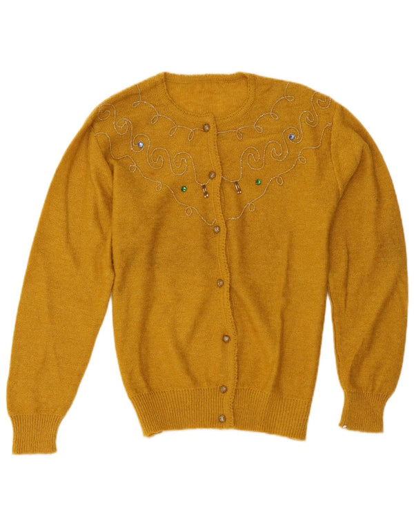 Vintage γυναικεία ζακέτα πουλόβερ UK 14 Medium Yellow