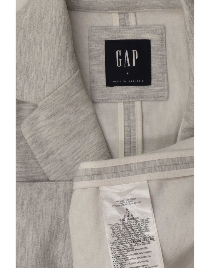 Gap Γυναικείο τζάκετ με 1 κουμπί US 6 Medium Grey Polyester