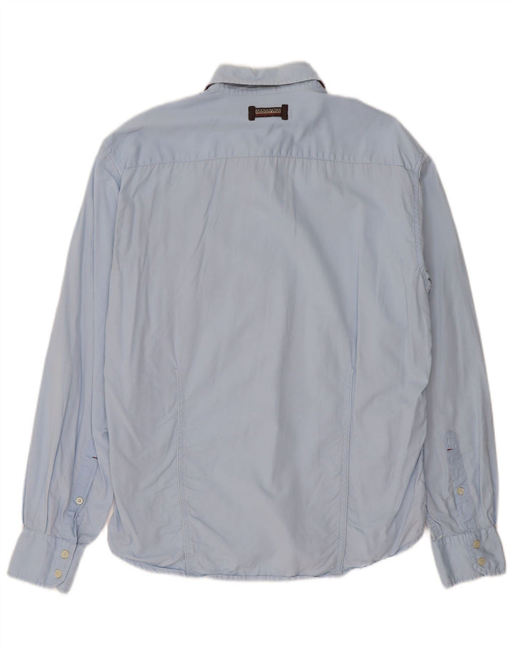NAPAPIJRI Mens Shirt 2XL Blue Cotton