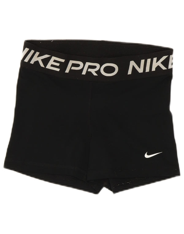 Γυναικεία γραφικά αθλητικά σορτς Nike Dri Fit UK 10 Small Black Polyester