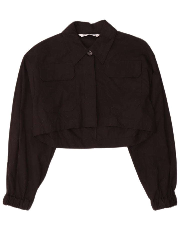 Zara Γυναικείο μπουφάν Bolero UK 6 XS Μαύρο
