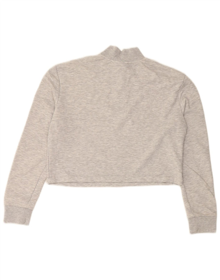 Γυναικεία φούτερ PUMA Crop Crop Jumper UK 12 Medium Grey Colourblock