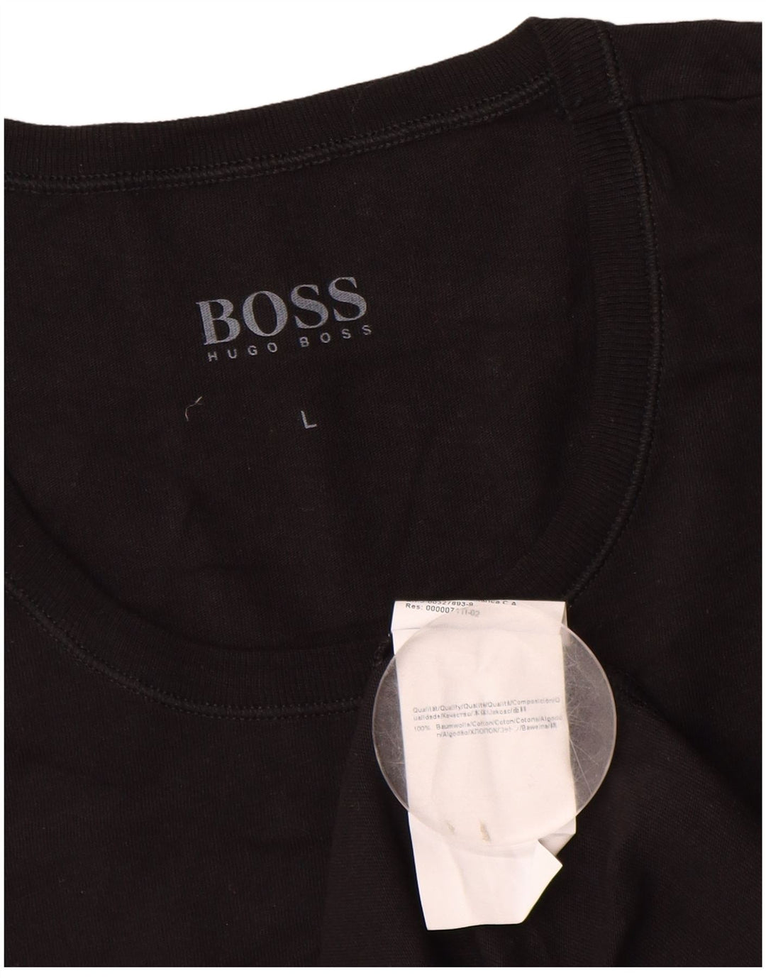 Ανδρικό T-Shirt Hugo Boss Top μεγάλο μαύρο βαμβακερό