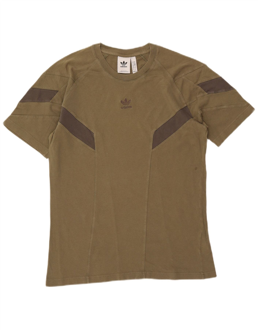 Ανδρικό T-Shirt ADIDAS Top Medium Khaki Colourblock Βαμβακερό