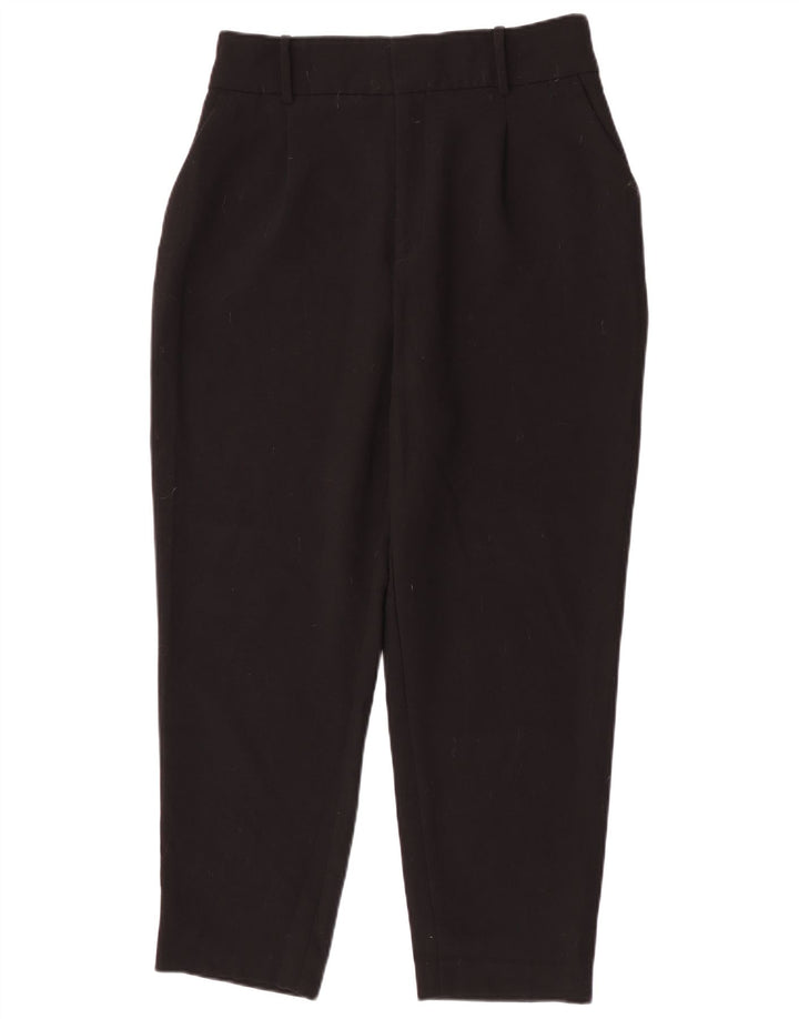 Zara Γυναικείο κωνικό παντελόνι Chino μεγάλο W30 L26 μαύρο πολυεστέρα