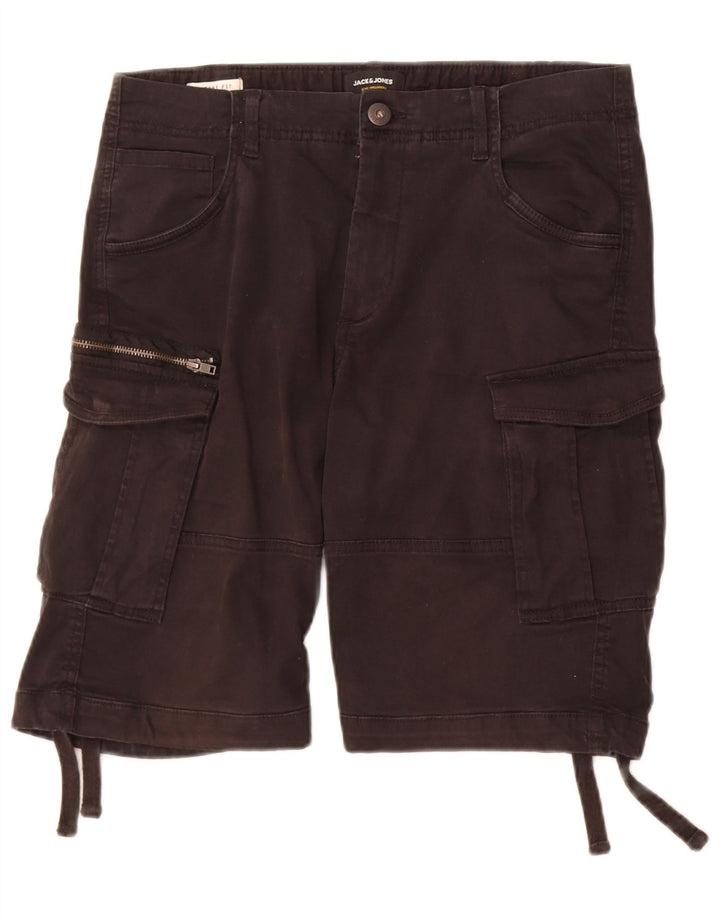 Jack & Jones Ανδρικό σορτς Cargo Medium W32 μαύρο βαμβακερό