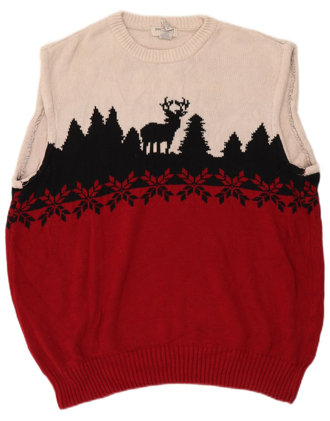 Dockers ανδρικό γιλέκο Tank Top Μεγάλο κόκκινο Fair Isle Cotton