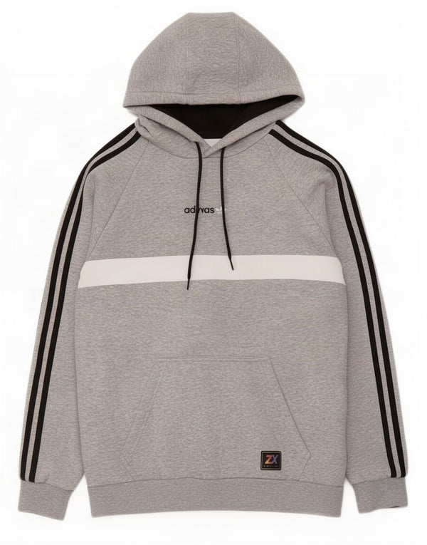 Ανδρικό φούτερ Adidas, μεσαίο γκρι, βαμβακερό
