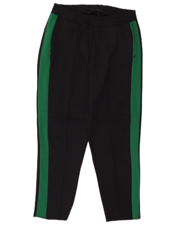 Zara Γυναικεία φόρμα παντελόνια UK 12 Medium Black Colourblock Polyamide