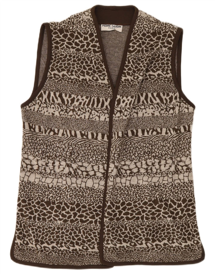 Pierre Cardin Γυναικείο Gilet IT 44 Μαλλί Animal Print Medium καφέ