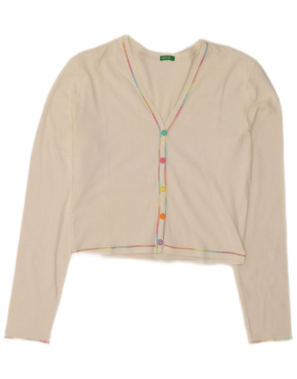 Γυναικείο πουλόβερ Benetton Crop Cardigan UK 8 Small White
