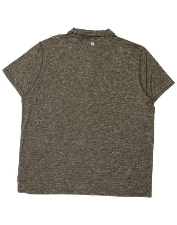 Ανδρικό πουκάμισο πόλο Mountain Warehouse 2XL Khaki Flecked Polyamide