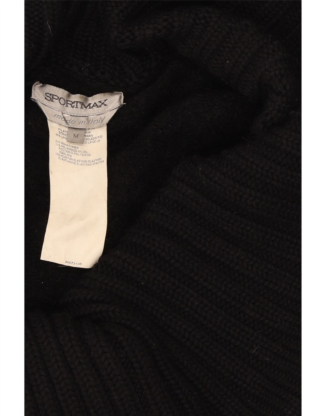 SPORTMAX Womens Oversized Cardigan Sweater UK 14 Medium Black Classic Vintage Sportmax and Second-Hand Sportmax from Messina Hembry 