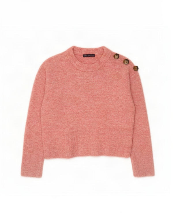 Γυναικείο πουλόβερ Marks & Spencer Loose Fit Crew Neck Jumper UK 14 Medium Pink