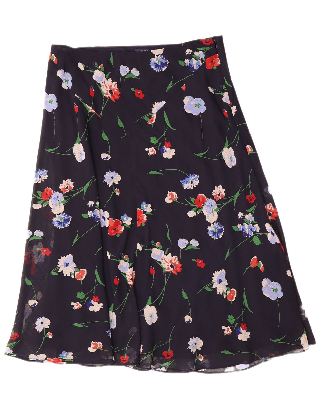 Chaps Γυναικεία φούστα Α-γραμμής US 10 Μεγάλη W30 Navy Blue Floral Polyester