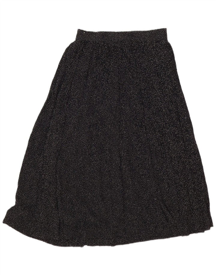 Lemon Γυναικεία Midi Φούστα IT 44 Medium W30 Black Spotted Viscose