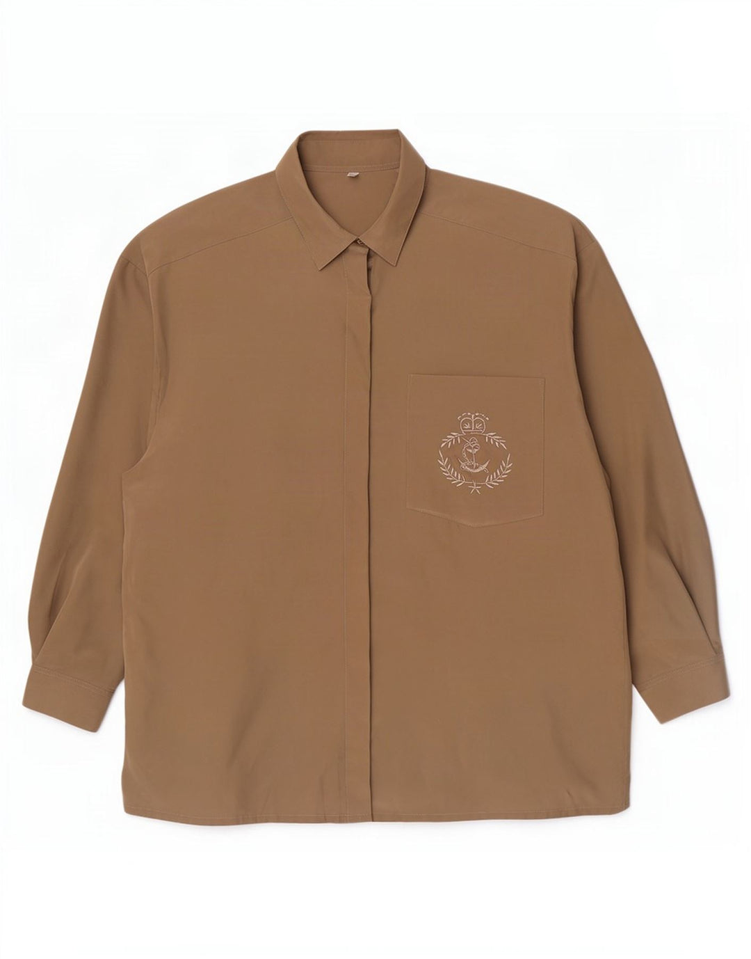 Vintage Γυναικείο πουκάμισο Oversized Μπλούζα EU 46 XL Χακί